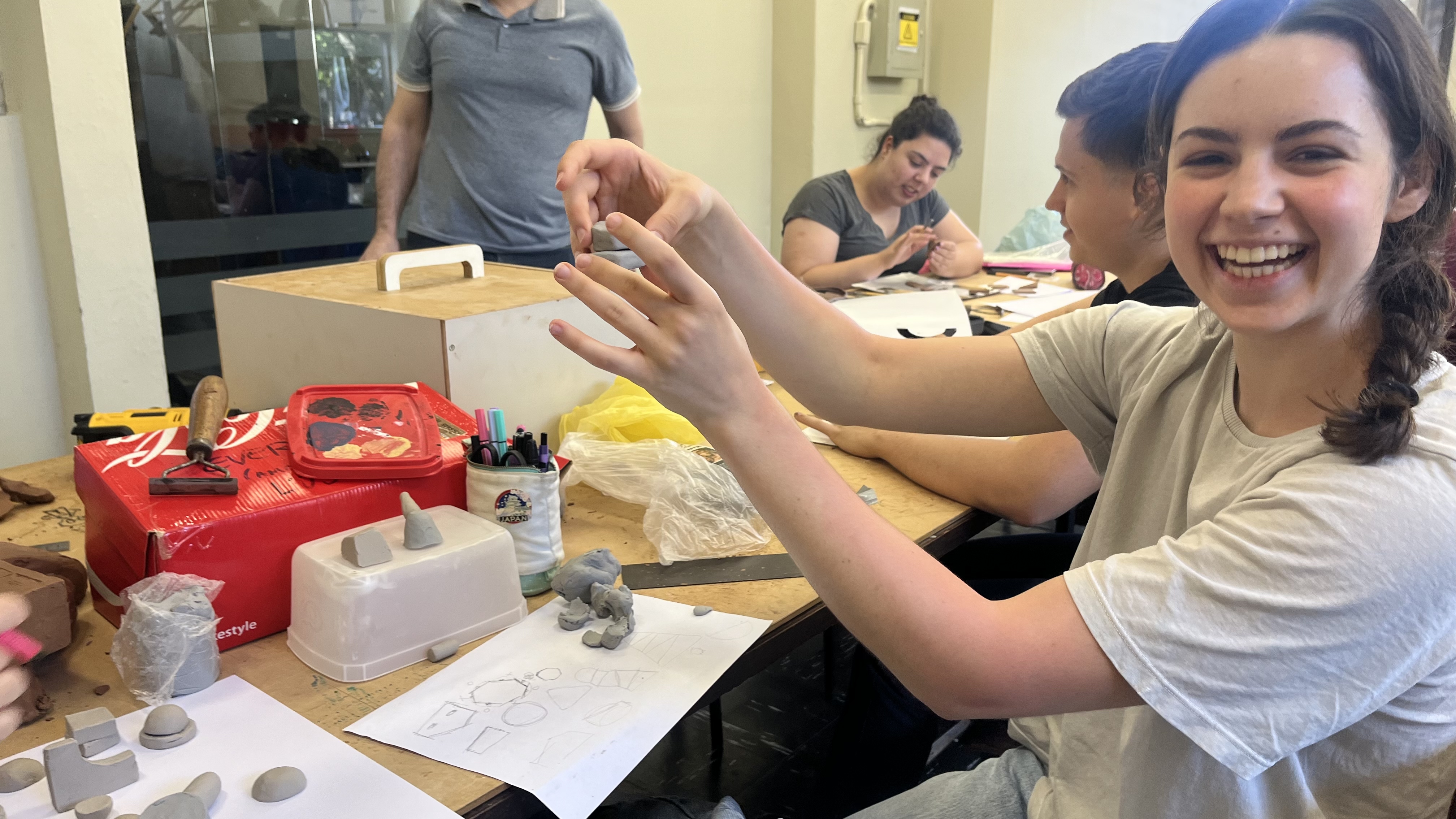 Team clay modeling workshop — exploring shapes and proportions