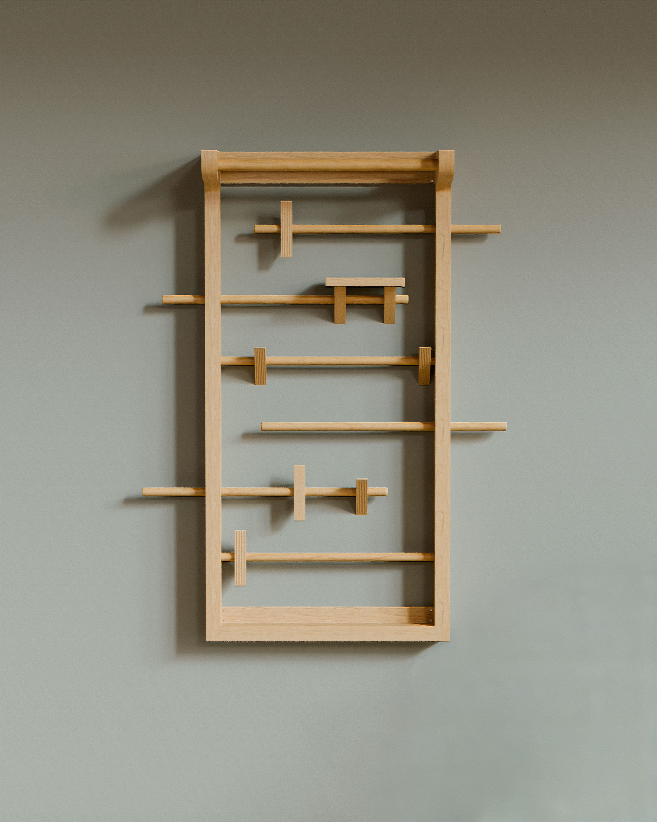 NOBA bare frame with modular hooks