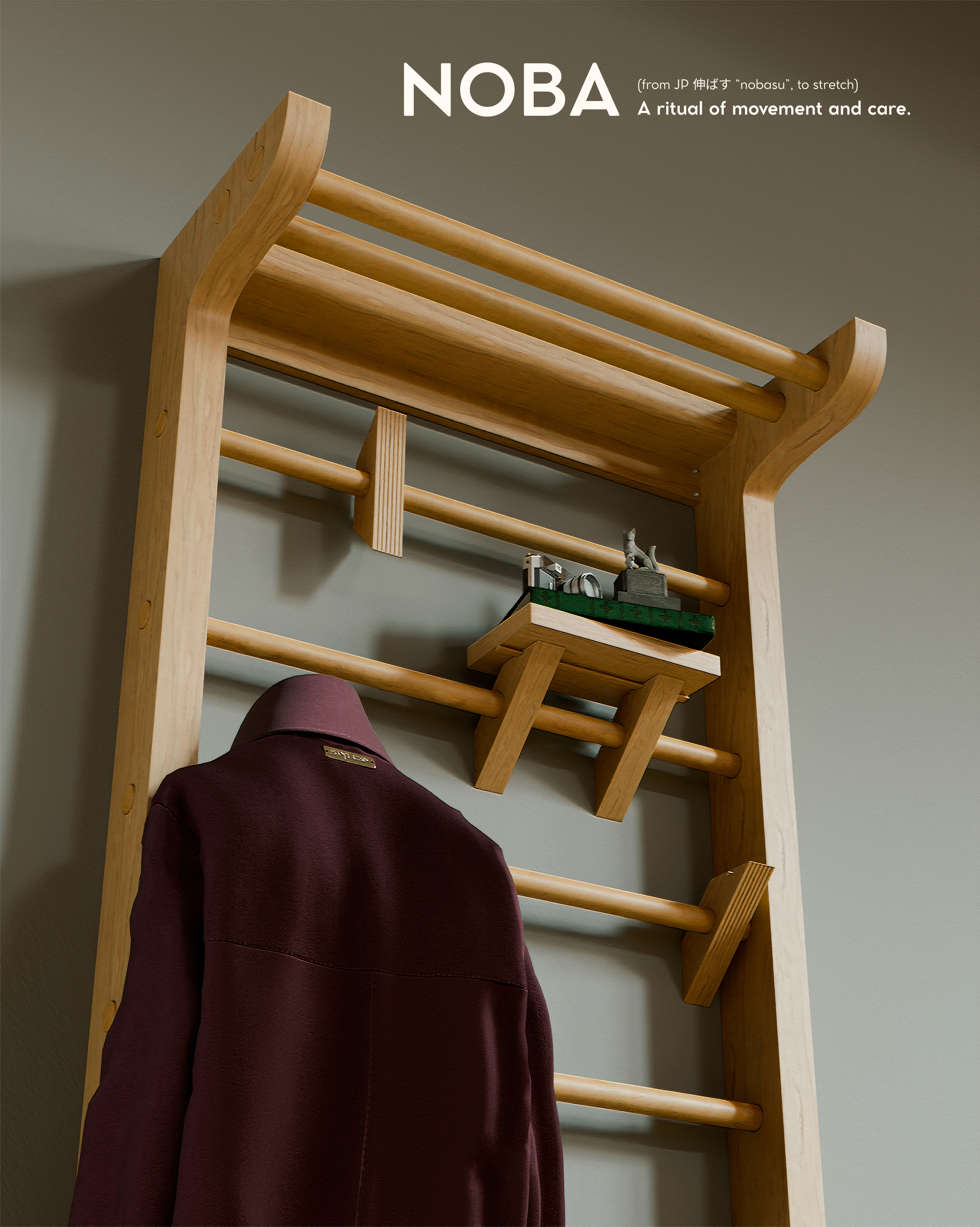 NOBA — from JP 伸ばす nobasu, to stretch. A ritual of movement and care.